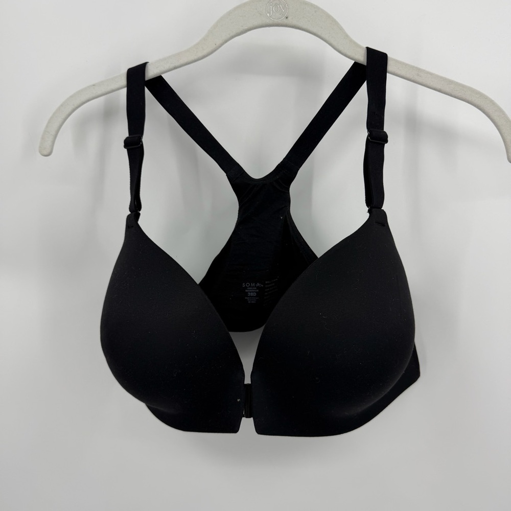 Soma Embliss Racerback Front Closure‎ Bra Sz 38D black